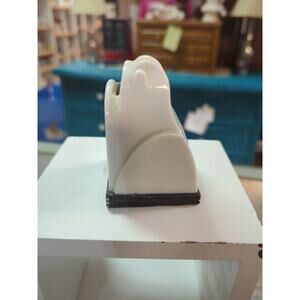 Antique Listerine Shaving Cream Used Blade Dispenser Frog Art Deco Porcelain